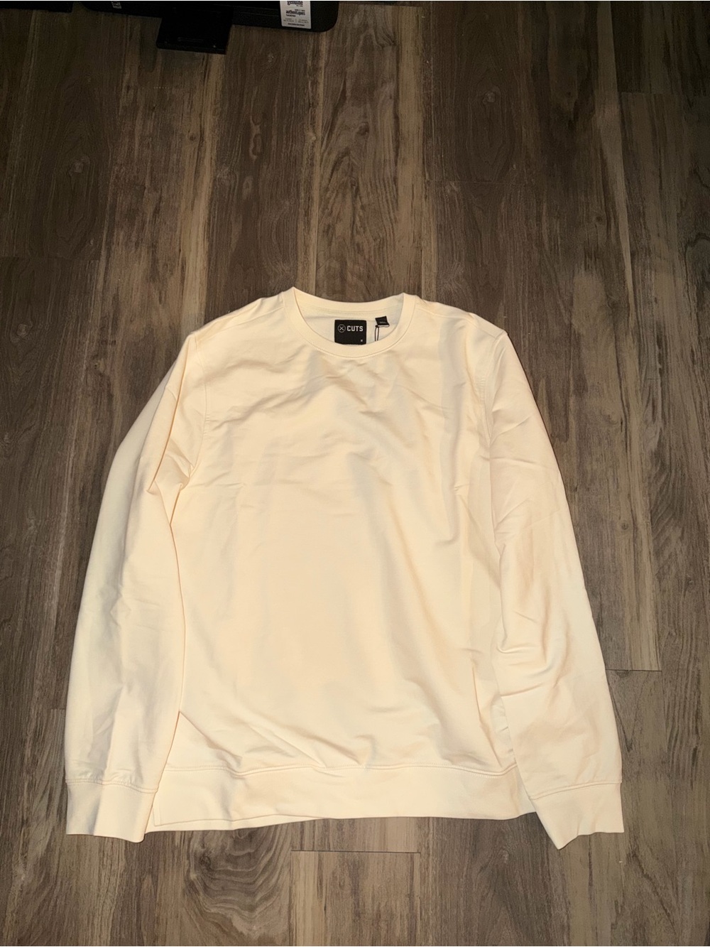 CUTS Sweatshirt Mens Medium Ivory Hyperloop Pullover Mock Neck